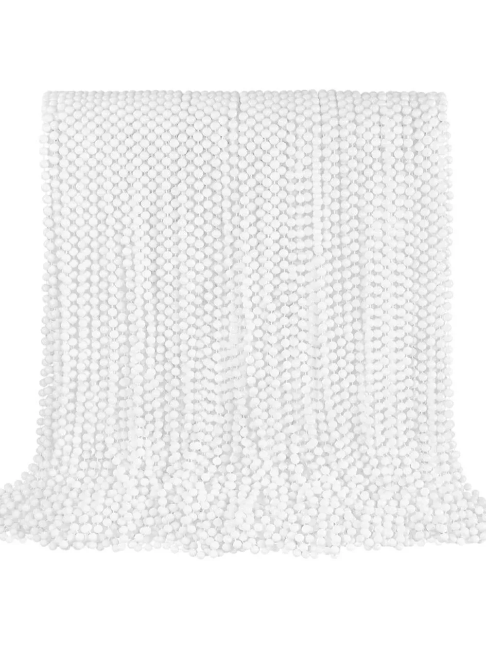 100PCS White Mardi Gras Bead Necklaces 33